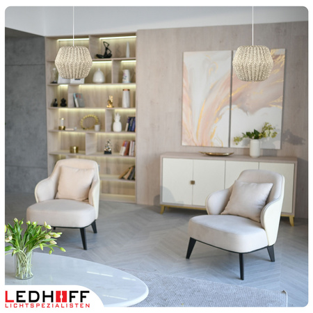 Lampa wisząca kula biała szara papierowa E27 do sypialni pokoju KWIATY