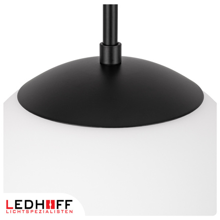 Lampa wisząca kula biała czarna E27 do salonu sypialni NOWOCZESNA