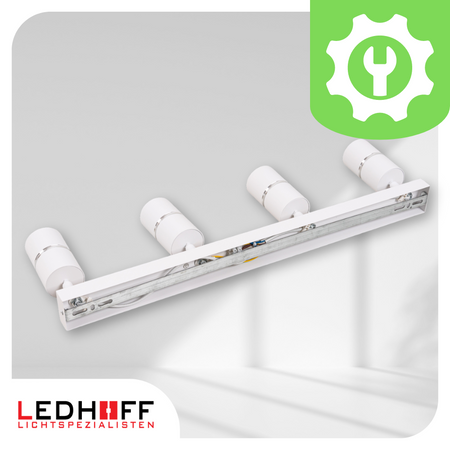 Kinkiet sufitowy Lampa poczwórna SPOT GU10 biała srebrna