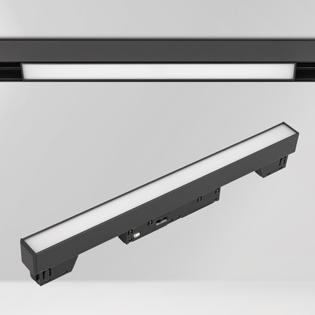 ZESTAW M20 3x Lampa liniowa LED 12W 30cm czarna 3 BARWY ŚWIATŁA + szyna magnetyczna 1m