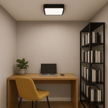 Plafon sufitowy LED czarny 30x30cm