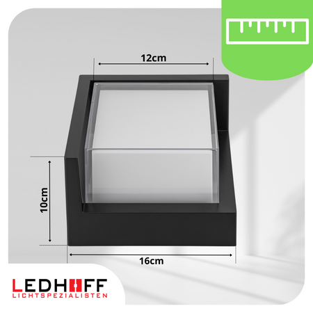 Lampa elewacyjna LED zewnętrzna Kinkiet ścienny kwadrat SMART RGB 10W