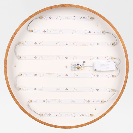 Plafon sufitowy LED 50cm z drewnianym wzorem