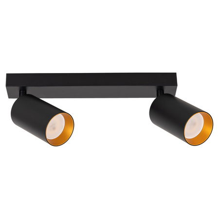 Lampa sufitowa Kinkiet natynkowy LED 2x GU10 czarno-złoty SPOT
