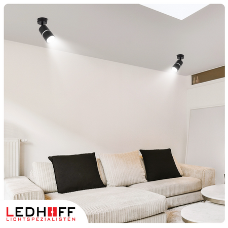 Kinkiet sufitowy pojedynczy SPOT GU10 czarny srebrny