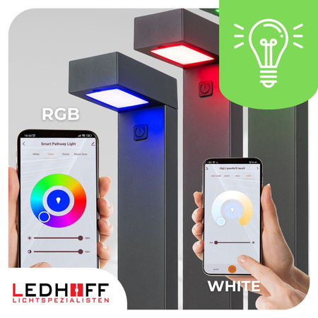 Lampa ogrodowa LED stojąca słupek wbijany SMART RGB