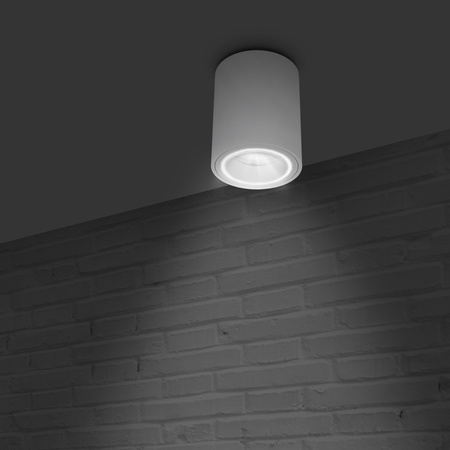 Oprawa sufitowa natynkowa Tuba GU10 okrągła biała