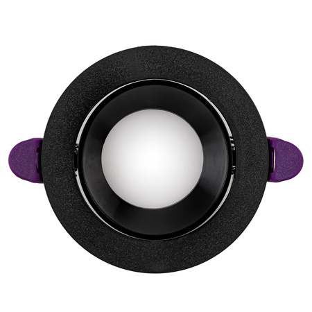 3x Oprawa halogenowa sufitowa podtynkowa GU10 czarna RUCHOMA