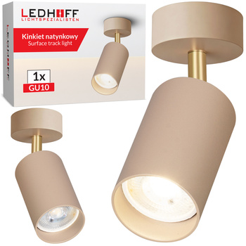 Lampa sufitowa Kinkiet pojedynczy GU10 beżowy kaszmirowy LINEA