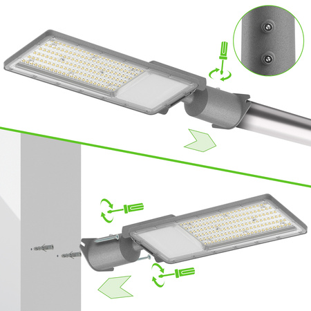 Lampa uliczna LED wodoodporna 100W 11000lm światło neutralne 5000K