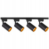 Oświetlenie szynowe czarno-złote 5x lampa GU10 + szyna 2m + 1m