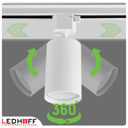 Oświetlenie szynowe białe reflektor GU10 x4 szyna 1m