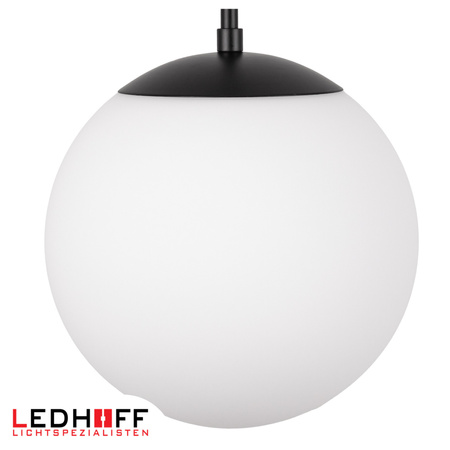 Lampa wisząca kula biała czarna E27 do salonu sypialni NOWOCZESNA