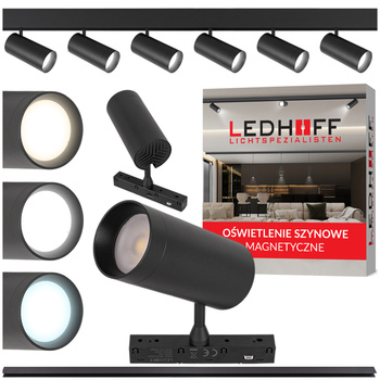 Oświetlenie szynowe magnetyczne LED Listwa 2m + 6x lampa punktowa SPOT 20W