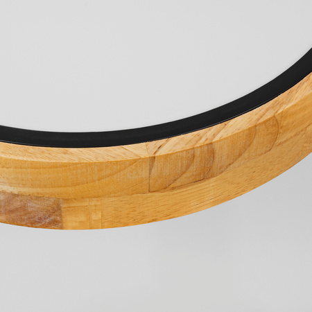 Plafon sufitowy LED czarny metal + DREWNO 40cm WOODLINE