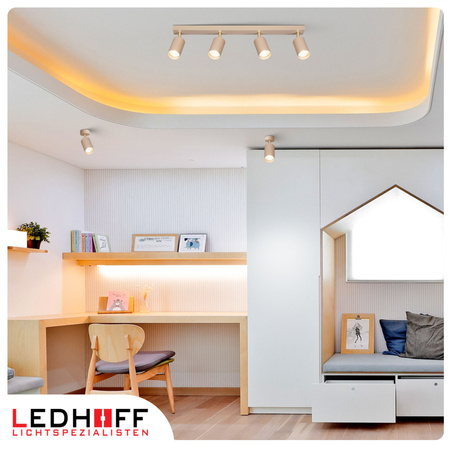 Lampa sufitowa Kinkiet poczwórny GU10 beżowy kaszmirowy LUMIO