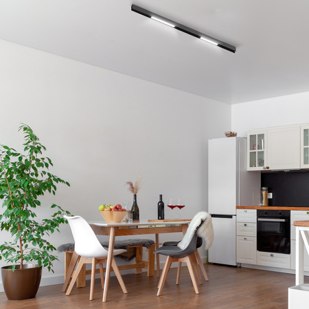 ZESTAW M20 3x Lampa liniowa LED 12W 30cm czarna 3 BARWY ŚWIATŁA + szyna magnetyczna 1m