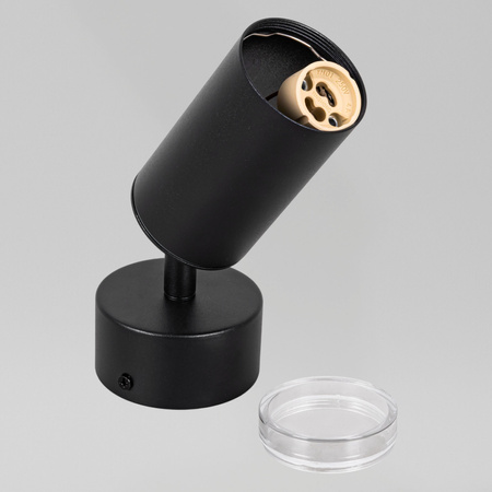 Kinkiet sufitowy pojedynczy SPOT GU10 czarny wodoodporny