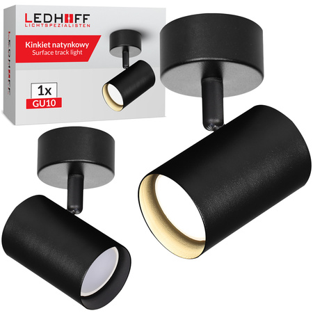 Lampa sufitowa Kinkiet pojedynczy GU10 czarny LINEA