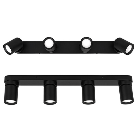 Kinkiet sufitowy poczwórny Spot GU10 czarny