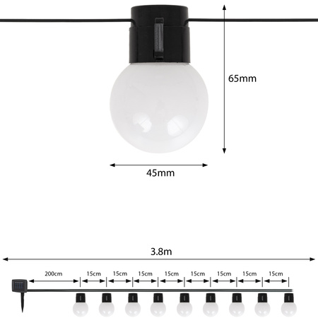 Girlanda solarna 10x LED