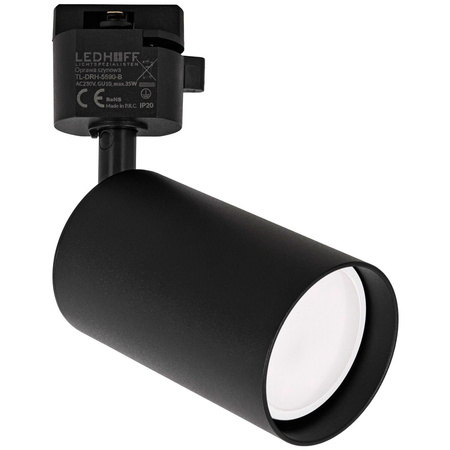 Oświetlenie szynowe czarne 4x lampa GU10 + szyna 1m