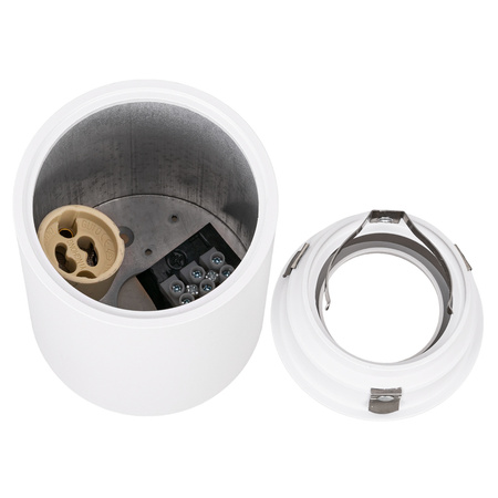 Oprawa sufitowa natynkowa Tuba GU10 okrągła biała