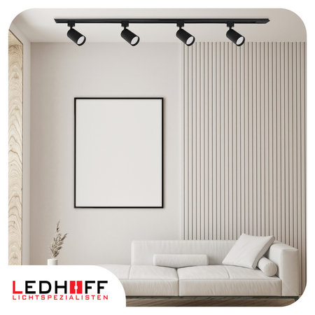 Reflektor szynowy czarny GU10 lampa na szynoprzewód