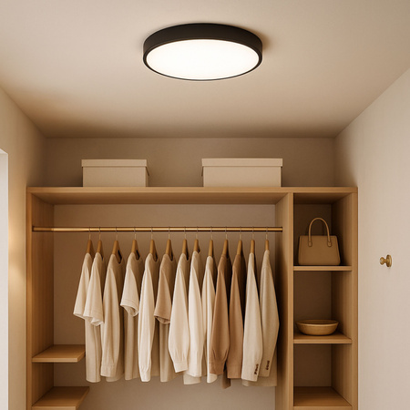 Plafon sufitowy LED czarny 50cm