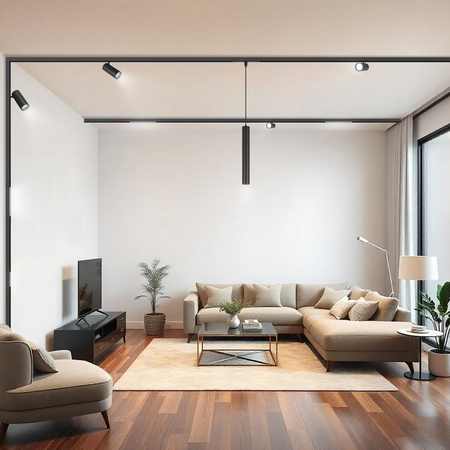 Lampa LED Reflektor punktowy szynowy SPOT 12W oprawa 3 BARWY CCT na magnes