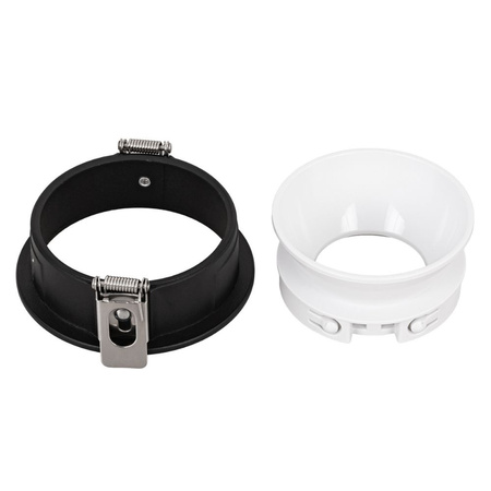 3x Oprawa halogenowa sufitowa podtynkowa GU10 czarno-biała