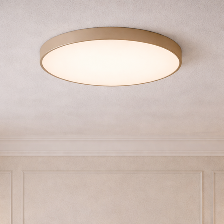 Plafon sufitowy LED beżowy 50cm - wysoka wydajność świetlna 100lm/W