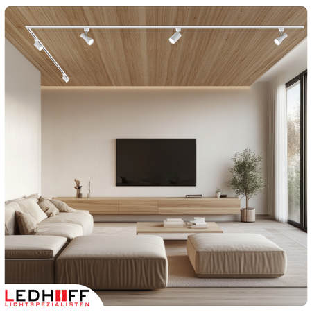 Reflektor szynowy biały GU10 lampa na szynoprzewód