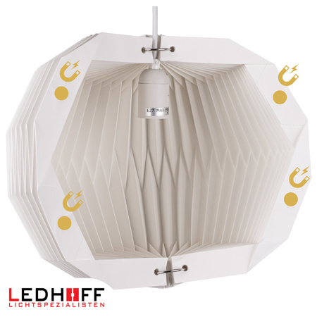 Lampa wisząca kula biała papierowa E27 do salonu sypialni NOWOCZESNA