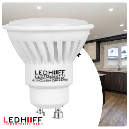 Żarówka LED GU10 9W 900lm 3 barwy światła Regulacja