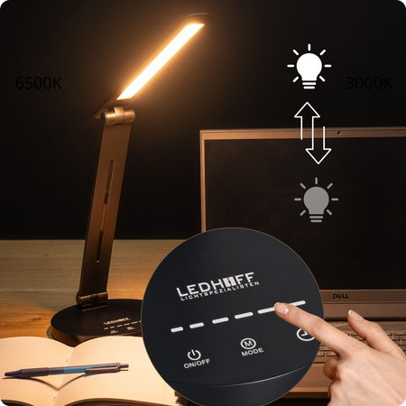 Lampka biurkowa LED czarna 5W + Timer