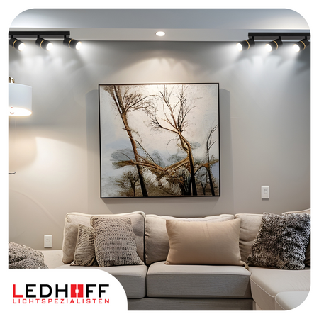 Kinkiet sufitowy Lampa potrójna SPOT GU10 czarna złota