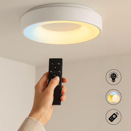 Plafon LED z pilotem Designerska Lampa sufitowa ściemniana 48cm NOVA