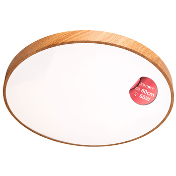 Plafon sufitowy LED 60cm z drewnianym wzorem