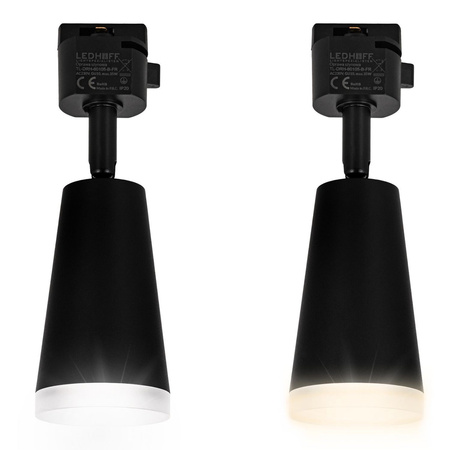 Oświetlenie szynowe czarne 8x lampa GU10 + szyna 4m