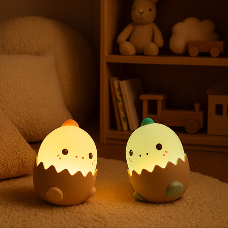 Lampka nocna LED dla dzieci DINOZAUR wielokolorowe światło Bezprzewodowa