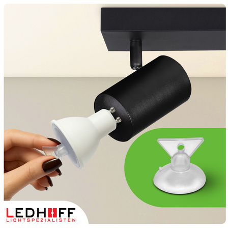 Lampa sufitowa Kinkiet potrójny GU10 czarny LINEA