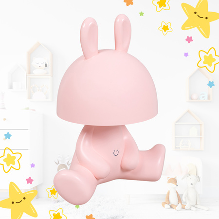 Lampka nocna LED dla dzieci KRÓLIK ciepłe światło Bezprzewodowa