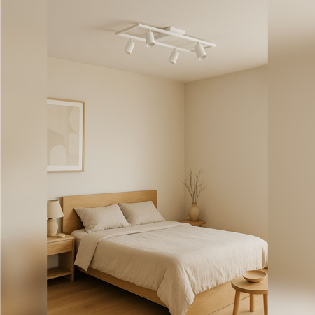 Kinkiet sufitowy Lampa 4x GU10 SPOT biały duży prostokąt QUADRO