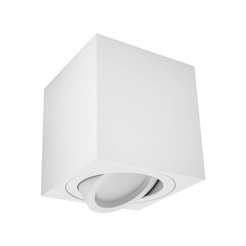 Oprawa sufitowa natynkowa Tuba kwadratowa GU10 biała