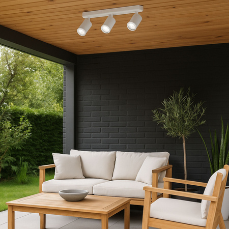 Kinkiet sufitowy potrójny SPOT 3xGU10 biały wodoodporny