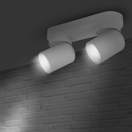 Kinkiet sufitowy podwójny Spot GU10 biały