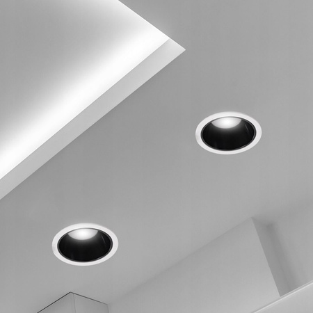 3x Oprawa halogenowa sufitowa podtynkowa GU10 biało-czarna