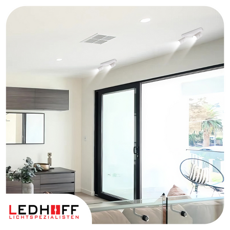 Kinkiet sufitowy podwójny SPOT GU10 biały srebrny