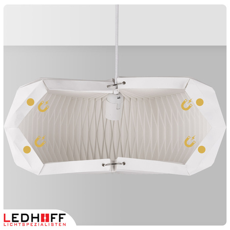 Lampa wisząca biała papierowa E27 do pokoju dziecka salonu DUŻA